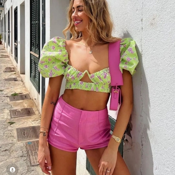 Zara 2 Piece Printed Top & Skirt Bloggers Favorite Size XS - Picture 9 of 12